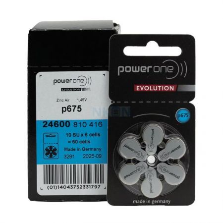 Baterii auditive PE675 PowerOne Evolution